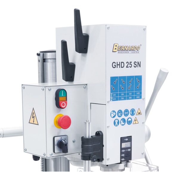Taladro de columna con engranajes GHD 25 SN con indicador digital de profundidad de taladro - Imagen 6