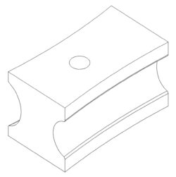 Accesorio para dobladora de tubos Boquilla de guiado 1 1/2“ W (Ø38,1) x 2“ W (Ø50,8) para BM 60 A