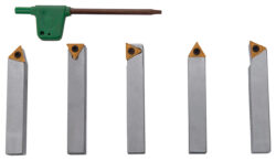 Juego de herramientas de torno Juego herramientas torno con plaquita HM, 10 mm, 5-piezas
