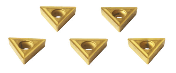 Juego de herramientas de torno Juego de placas reversible HM, recubierta de TiN para varilla de taladrar 12, 16 mm; 5 piezas