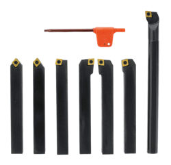 Juego de herramientas de torno Juego herramientas torno con plaquita HM, 12 mm, 6-piezas