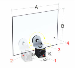 Pantalla de protección con imán de sujeción PBM 20/325