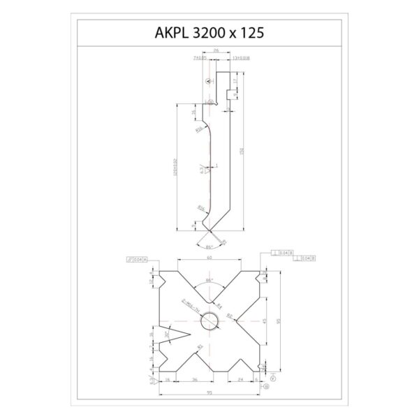 AKPL 3200 x 125  Plegadora hidráulica con barra antideflexión - Imagen 17