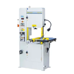 Sierra de cinta vertical para metal con avance de mesa automático